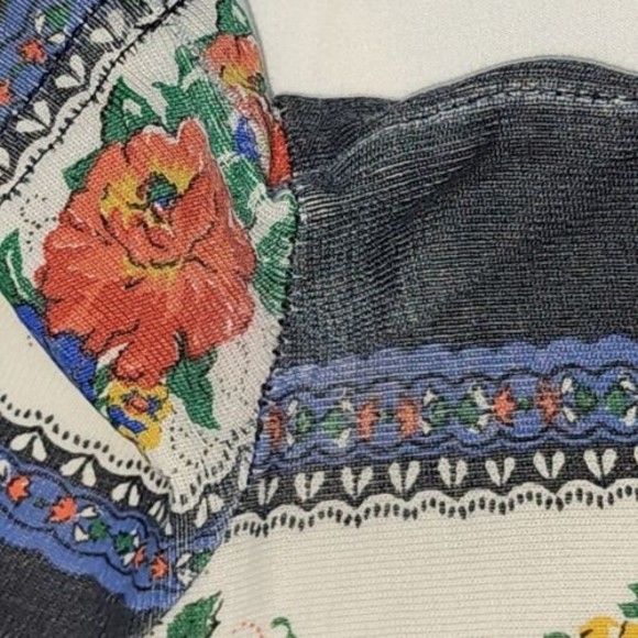 Tory Burch Medium Floral Print T-shirt Dress Navy Flower & Logo Print - Picture 6 of 16